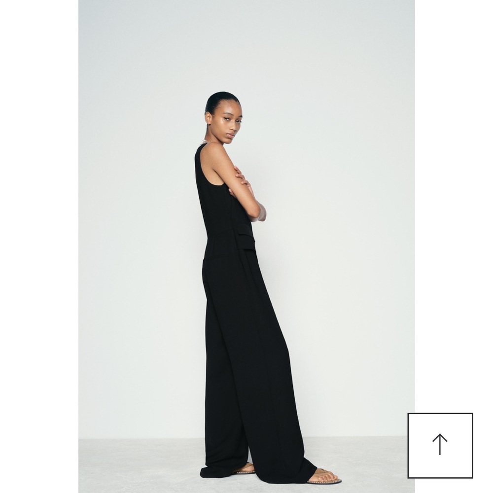 NEW  WITHOUT TAG ONE ZARA ASYMMETRIC VEST
JUMPSUIT SIZE S and L 
🚨NO DISCOUNT - Picture 9 of 11